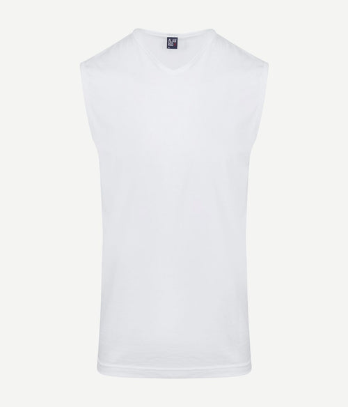 Alan Red Minto singlet mouwloos wit (2-pack) | Slim-fit