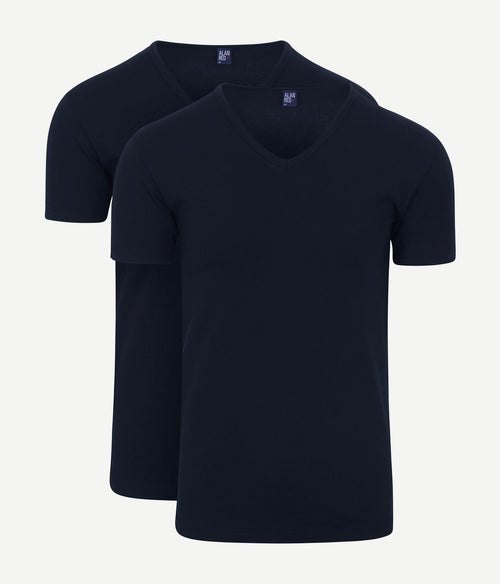 Alan Red Oklahoma t-shirt stretch donkerblauw (2-pack)