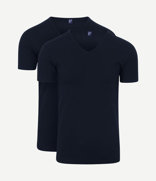 Oklahoma t-shirt stretch donkerblauw (2-pack)