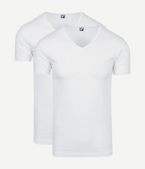 Alan Red Oklahoma t-shirt stretch wit (2-pack)