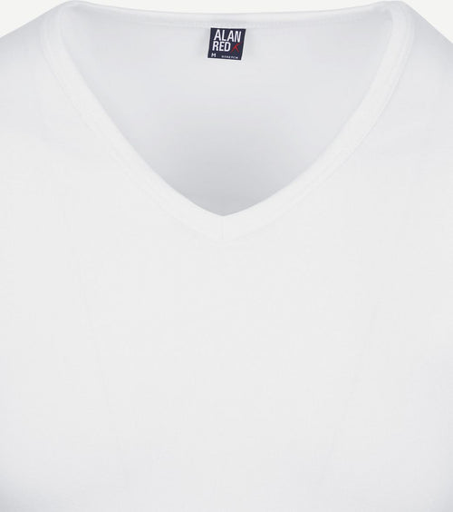 Alan Red Oklahoma t-shirt stretch wit (3-pack)