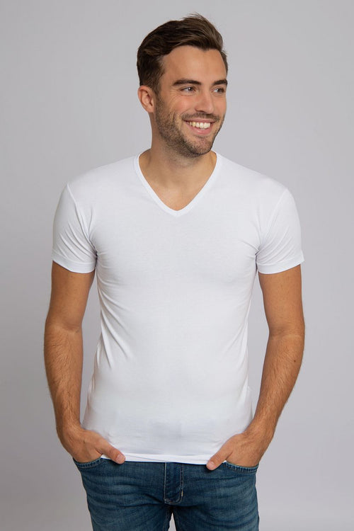 Alan Red Oklahoma t-shirt stretch wit (3-pack)