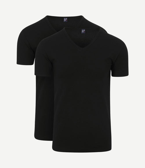 Oklahoma t-shirt stretch zwart (2-pack)