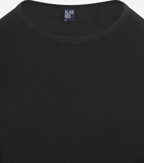 Alan Red Olbia longsleeve t-shirt zwart | Slim-fit