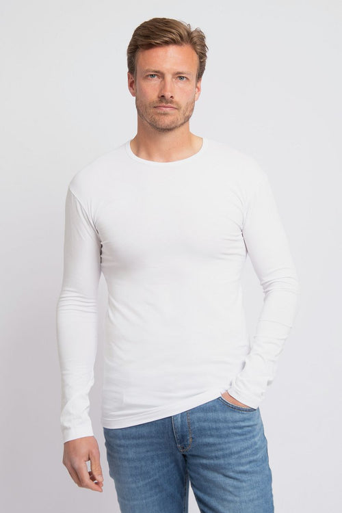 Alan Red Olbia longsleeve wit (1pack) | Slim-fit