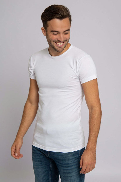 Alan Red Ottawa t-shirt stretch wit (3-pack)