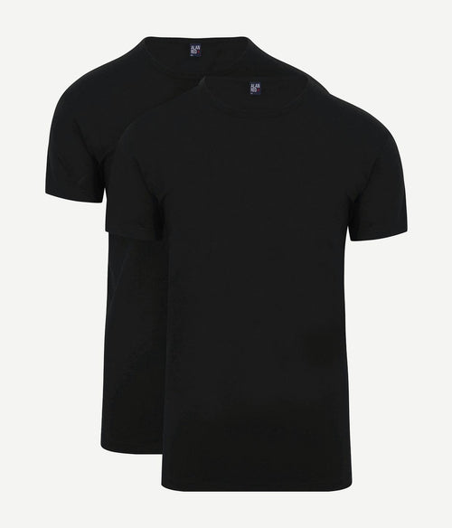 Alan Red Ottawa t-shirt stretch zwart (2-pack)