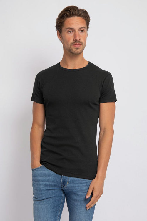 Alan Red Ottawa t-shirt stretch zwart (2-pack)