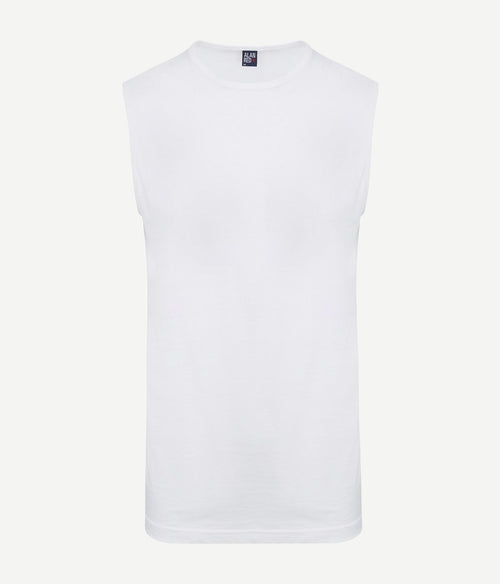 Alan Red t-Montana singlet mouwloos wit (2-pack) | Slim-fit