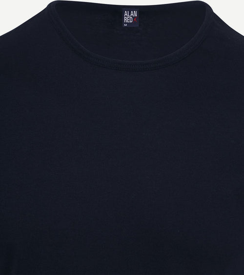 Derby o-hals t-shirt donkerblauw (2-pack)