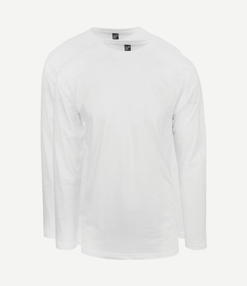 T-shirt Virginia wit longsleeve (2-pack)