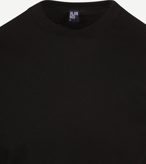 Alan Red t-shirt Virginia zwart ((2-pack)) | Regular-fit