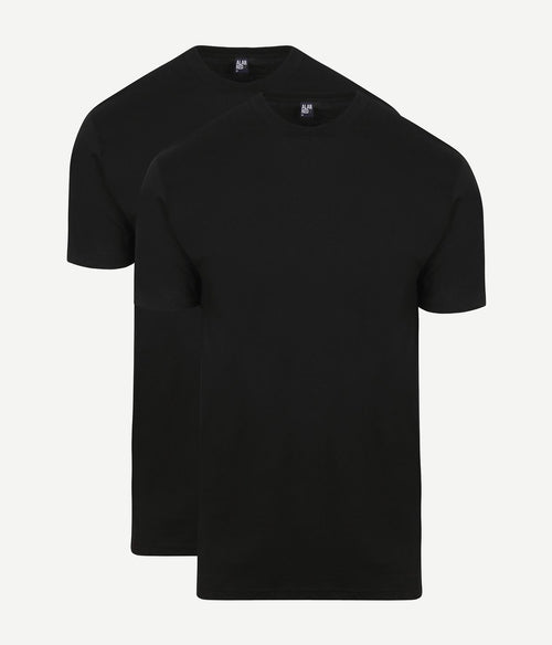 Alan Red t-shirt Virginia zwart ((2-pack)) | Regular-fit