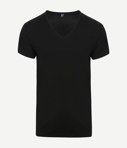 Alan Red v-hals Dean t-shirt (2-pack) zwart | Slim-fit