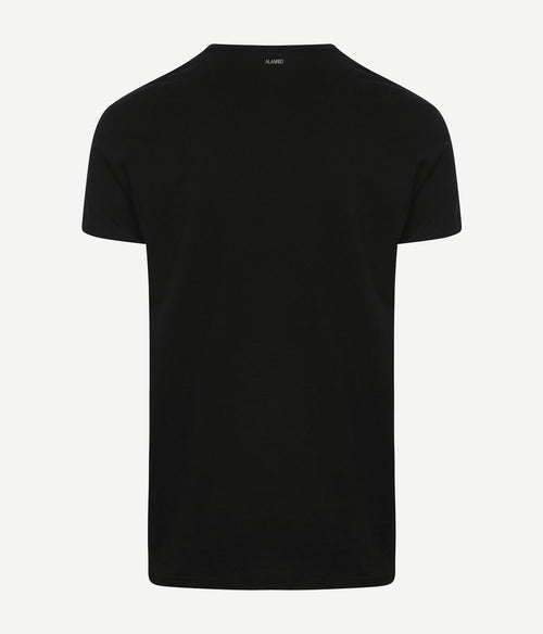 Alan Red v-hals Dean t-shirt (2-pack) zwart | Slim-fit