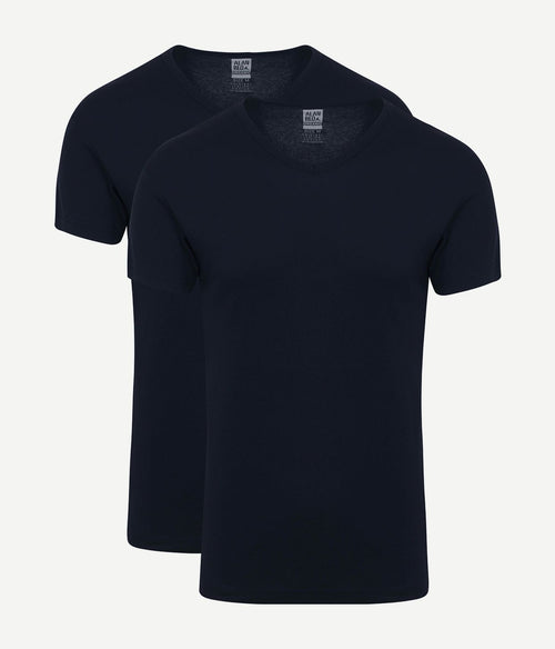 Alan Red Vancouver t-shirt v-hals donkerblauw (2-pack) | Slim-fit