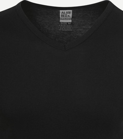 Alan Red Vancouver t-shirt v-hals zwart (2-pack) | Slim-fit