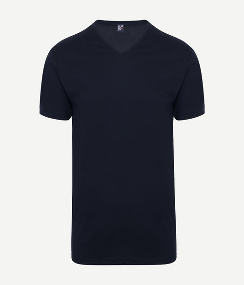 Alan Red Vermont extra lange t-shirts donkerblauw (2-pack) | Regular-fit