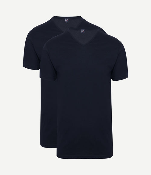 Vermont extra lange t-shirts donkerblauw (2-pack)