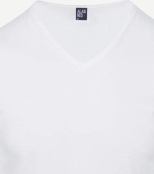 Alan Red Vermont t-shirt v-hals wit (3-pack) | Regular-fit