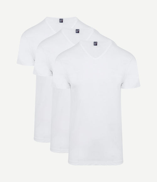Vermont t-shirt v-hals wit (3-pack)
