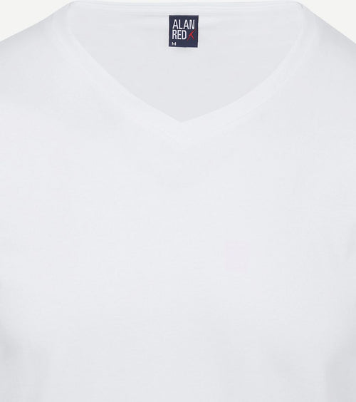 Alan Red West-Virginia t-shirt v-hals wit (2-pack) | Regular-fit