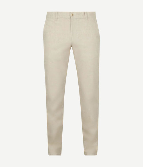 Alberto lou chino linnen mix beige | Regular-fit