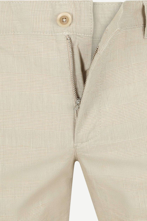 Alberto lou chino linnen mix beige | Regular-fit