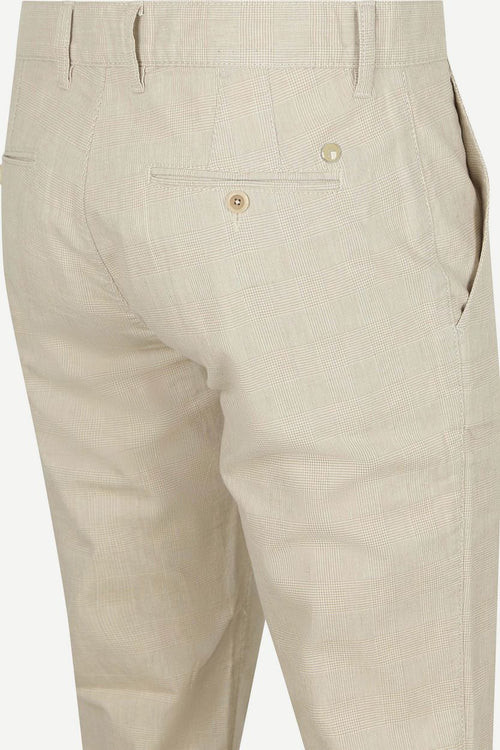 Alberto lou chino linnen mix beige | Regular-fit