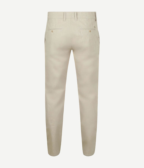 Alberto lou chino linnen mix beige | Regular-fit