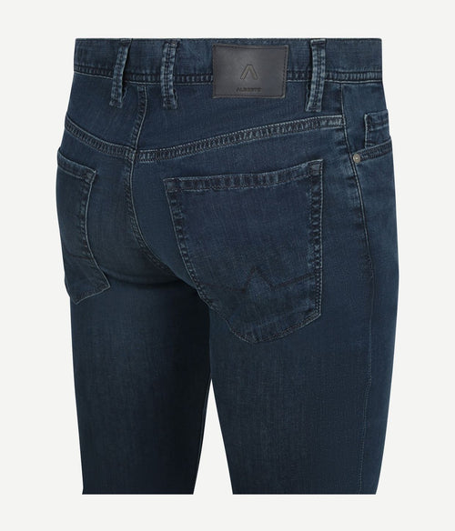 Pipe jeans donkerblauw