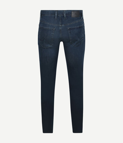 Pipe jeans donkerblauw