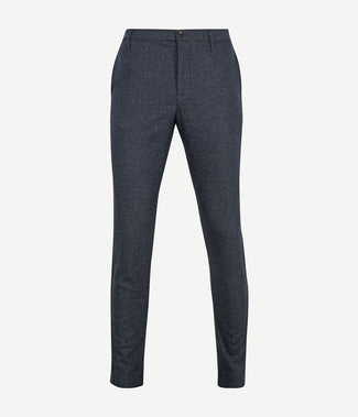 Alberto rob broek wol donkerblauw | Slim-fit