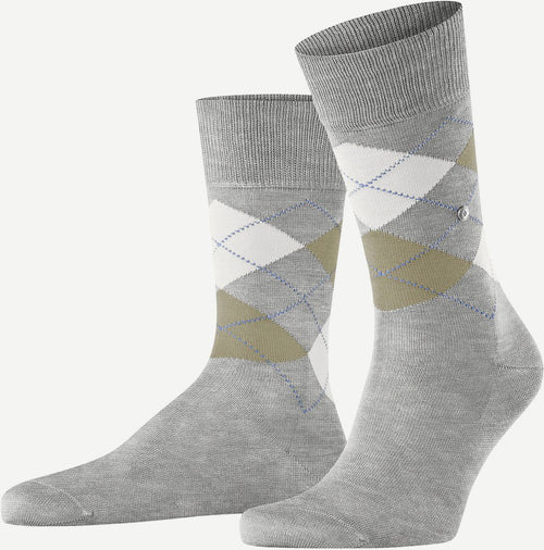 Burlington Manchester sokken grijs 3623