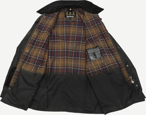 Ashby wax jas donkerblauw