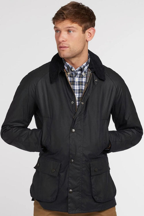 Ashby wax jas donkerblauw