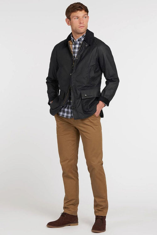 Ashby wax jas donkerblauw