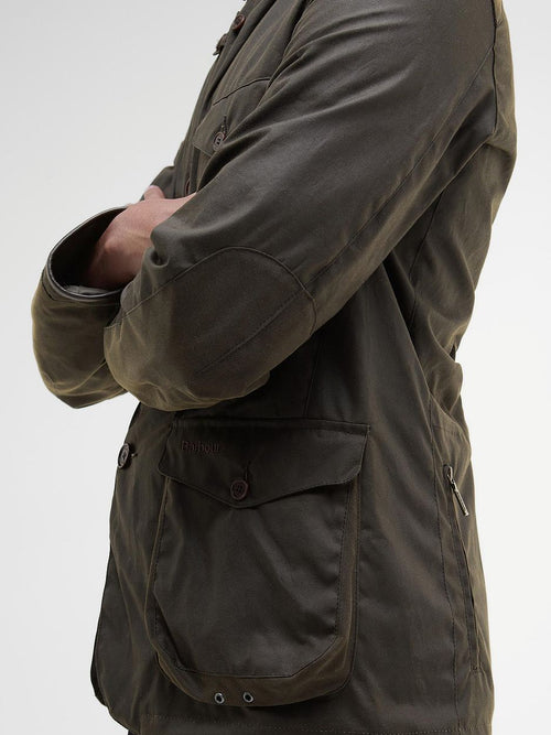 Barbour beacon wax jas olijfgroen