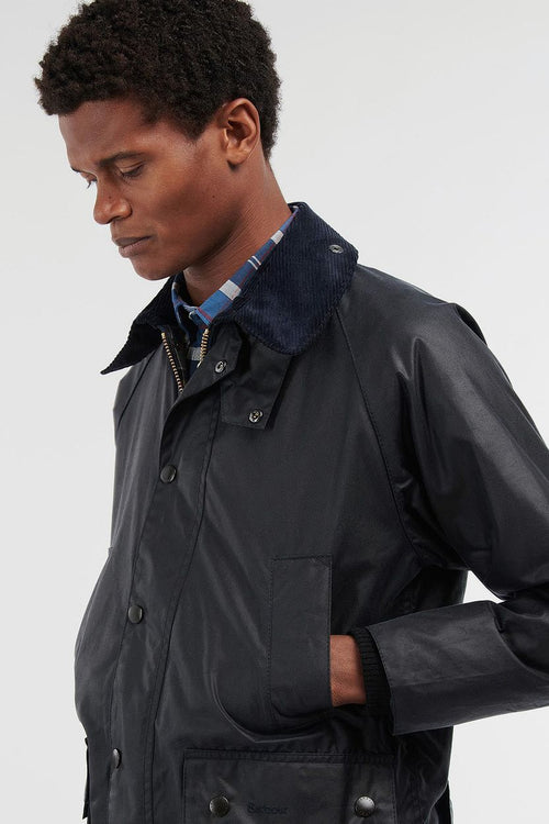 Barbour Bedale wax jas donkerblauw | Regular-fit