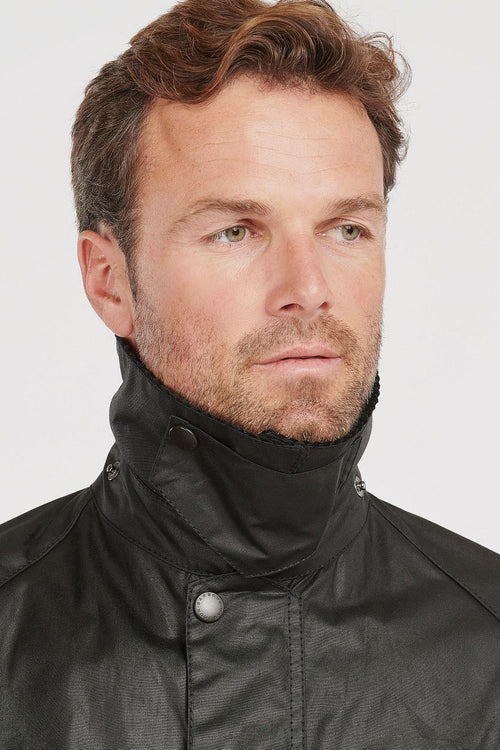 Barbour Bedale wax jas zwart | Regular-fit