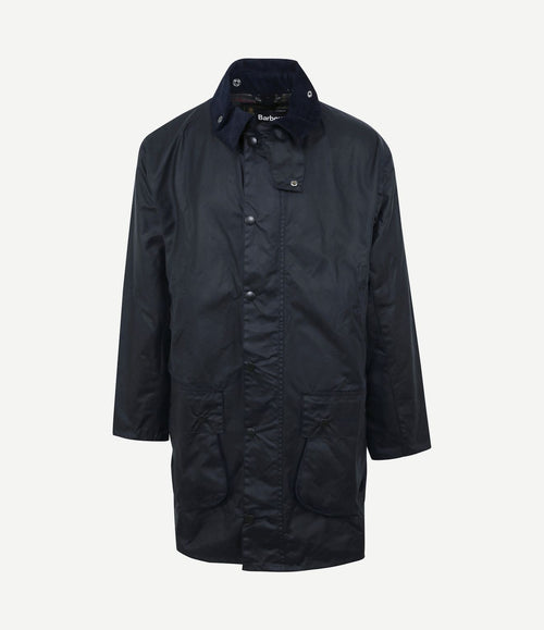 Border wax jas blauw