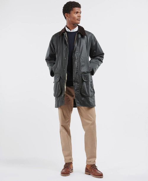 Border wax jas groen