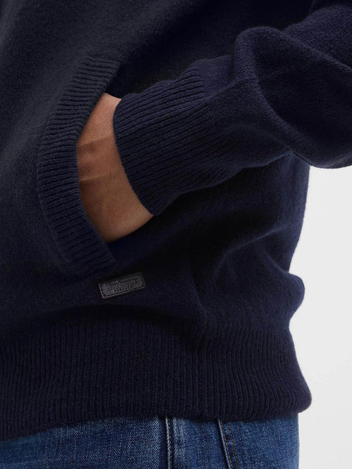 Barbour cardigan patch donkerblauw | Regular-fit