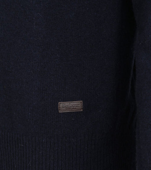 Barbour cardigan patch donkerblauw | Regular-fit