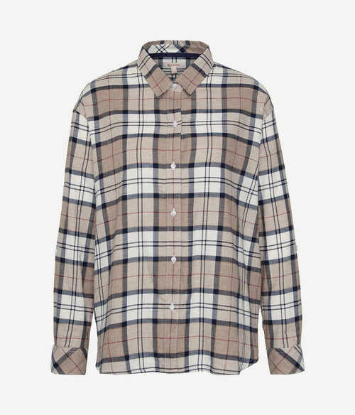 Barbour damesblouse elishaw check beige