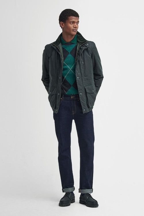 Barbour falstone wax jas donkergroen