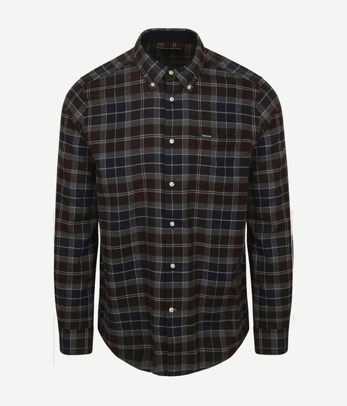 Barbour fortrose overhemd tartan donkerblauw bruin
