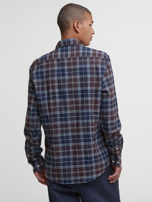 Barbour fortrose overhemd tartan donkerblauw bruin