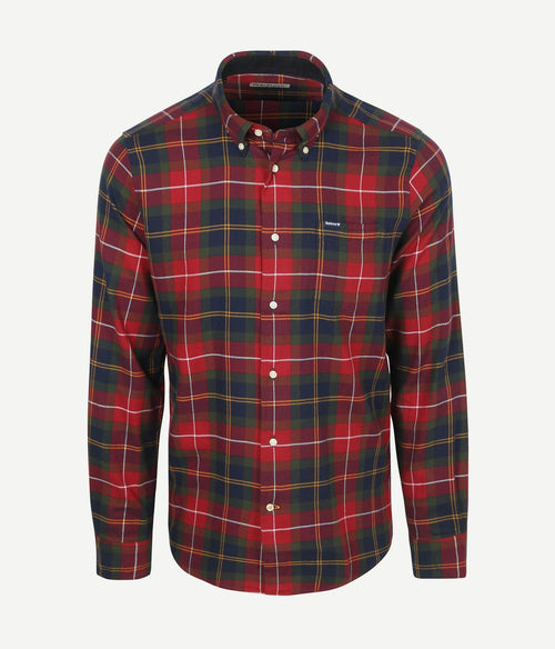 Barbour fortrose overhemd tartan rood