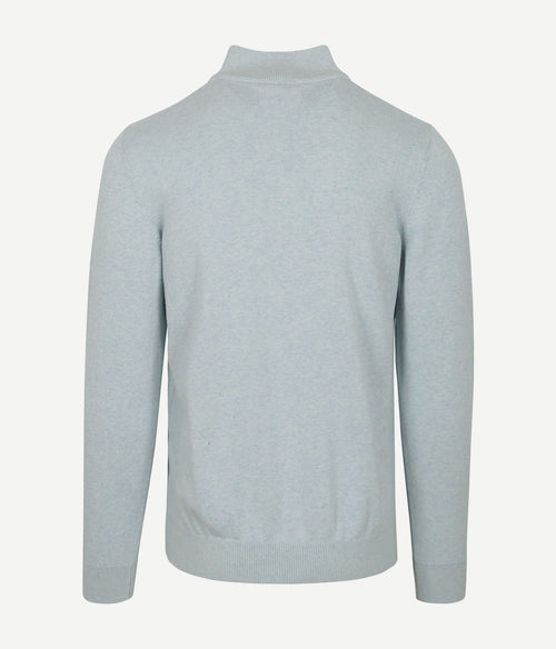 Barbour halve rits trui lichtblauw | Regular-fit